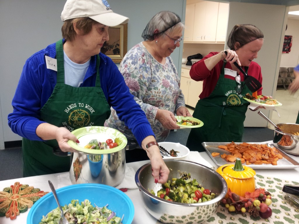 participants in Extension cooking class