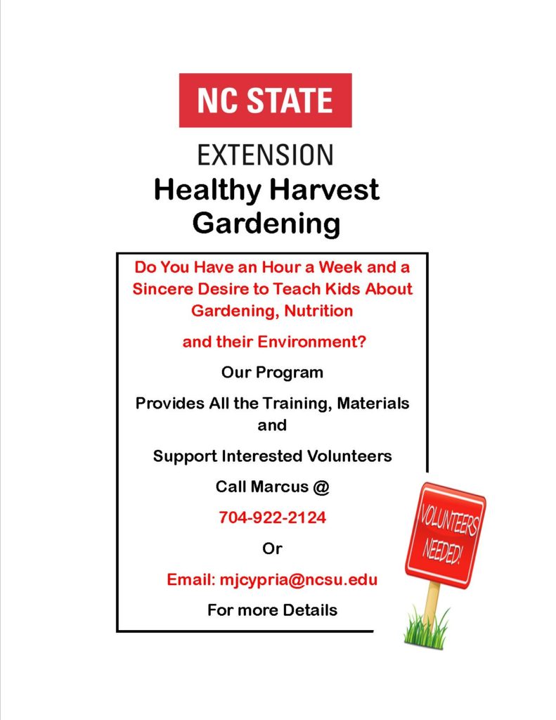 Healthy Harvest Gardening flyer image