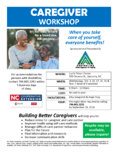Building Better Caregivers May 2019 Flyer