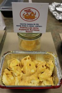 tortellini with pumpkin alfredo sauce youth ages 8-12 k genovese 2nd place