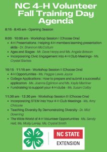 Training agenda flyer