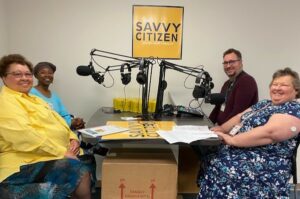 Extension & Community Association volunteers conducting podcast