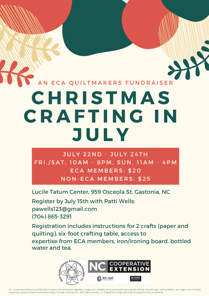 ECA Christmas Crafting in July 