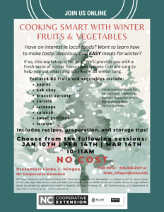 Cooking with Winter Fruits and Vegetables Flier