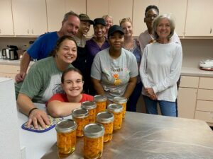 participants in pressure canning workshop