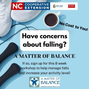 Have concerns about falling come to Matter of Balance workshop